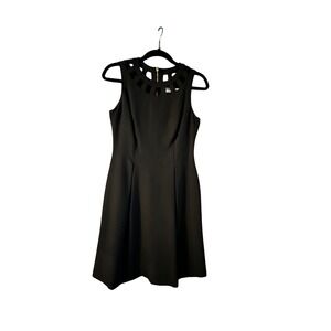 Eliza J Black Sleeveless‎ Sheath Dress Cutout Neckline Party Size 6